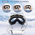 FONHCOO Ski Goggles for Men Women, Anti-Fog OTG Snowboard Glasses with Detachable Lens for Skiing Skating