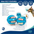 Small Rubber Dental Ball Dog Toy for Chewing - 1.95-Inch (2-Pack) for Medium & Large Dogs