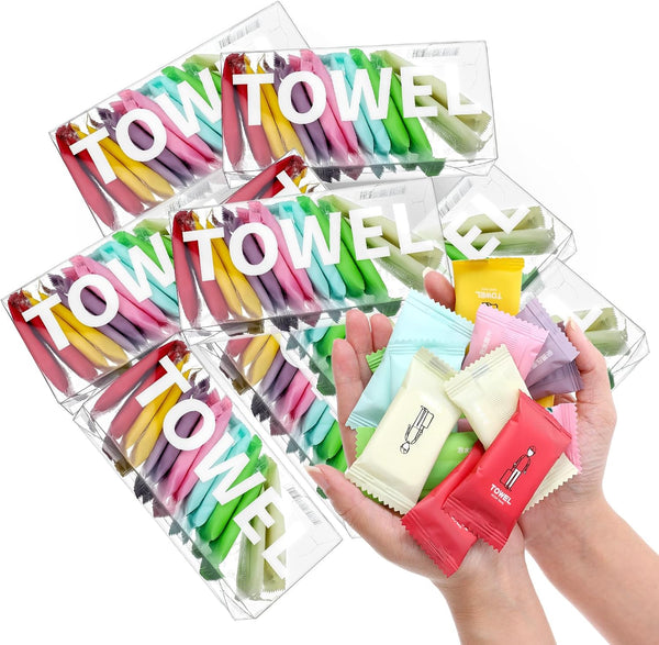 Meyeyaia 140 Pack Disposable Compressed Face Towels for Travel - 11x 7.87inch Portable