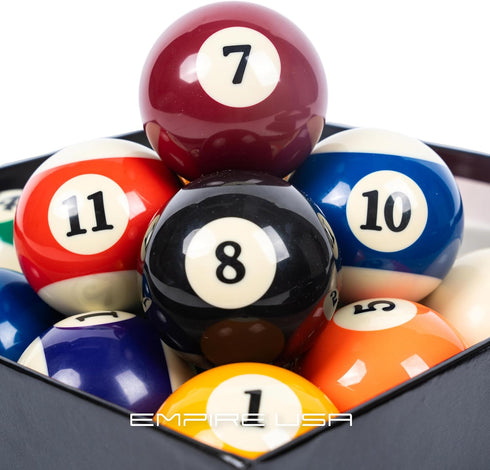 Set 2.25 Set Empire USA Billiard Economy Balls Regulation Pool Balls, Premium Resin Billiard Ball with Cue Ball
