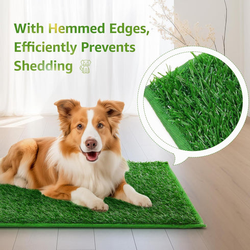LOOBANI Dog Grass Pee Pads, 18.1*28.1 inch, Artificial Grass for Indoor/Outdoor Potty Tray