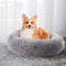 PETMAKER Donut Dog Bed - Medium Pet Bed with Removable Washable Cover and Anti-Slip Bottom (Gray)