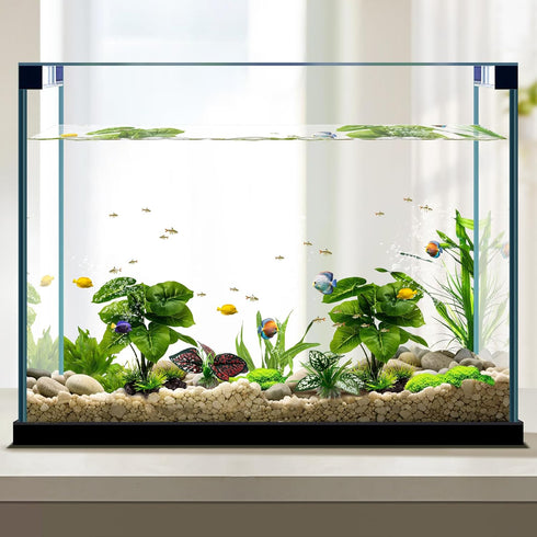 Reptile Artificial Plants, Terrarium Decorations for Aquarium Fish Tank, Amphibian Habitat Accessories, 2pcs