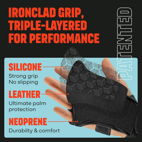 Mava Sports Weight Lifting Gloves with Wrist Support, Work Out Gloves, Gym Gloves - Great for Cross Training, Pull Ups