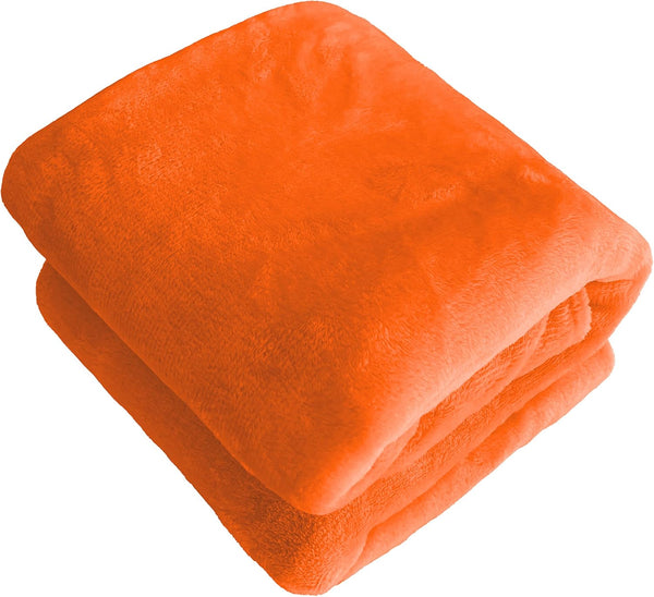 Soft Puppy Flannel Fleece Blanket for Pet Dog Cat | Cozy Lightweight Plush Microfiber, Orange, 27 x 39 inch