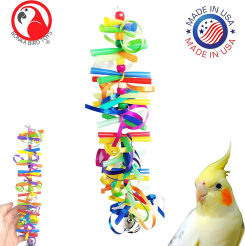 Bonka Bird Toys 1917 Party Small Medium Bird Toy for Parrot Cage, Cockatiel, Budgie, Lovebird