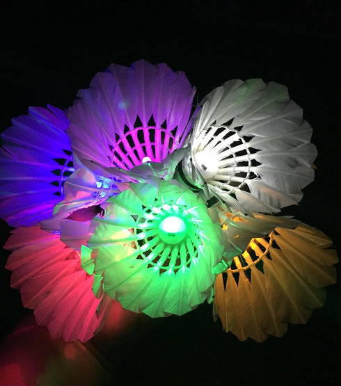 LED Badminton Shuttlecocks, Colourful Lighting Birdies, Plastic Nylon Shuttlecock, Glow in The Dark Birdie Balls (4/5/6