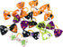 50Pcs Halloween Small Dogs Hair Bows, Puppy Hair Bow Ties with Pumpkin Skull Bat Ghost for Pet Grooming
