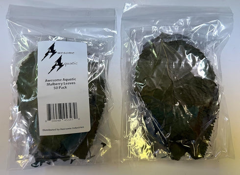 Awesome Aquatic Mulberry (Mulberry 50 Shrimp Leaves Natural Botanical Leaf Food Organic Treat Aquarium Fish Shrimp