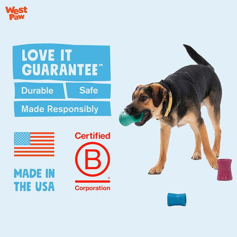 WEST PAW Funnl Dog Chew Toy - Interactive Treat Toy, Fillable with Earth Animal No-Hide Chews, Large