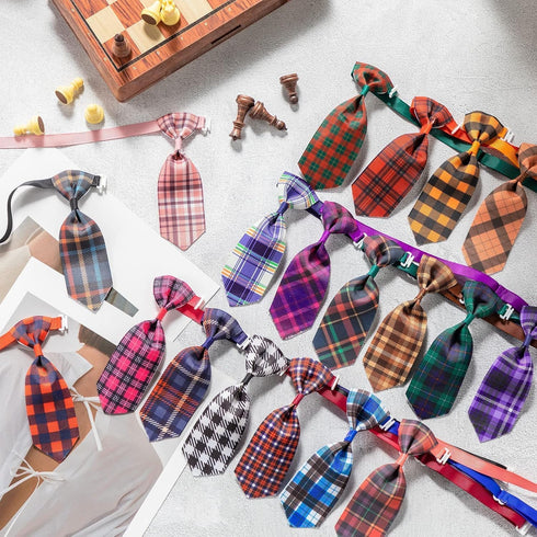 90 Pack Pet Bow Ties and Collar Bows, Adjustable Dog Cat Bowties and Bowknots, Cute Fashionable Design for Small and