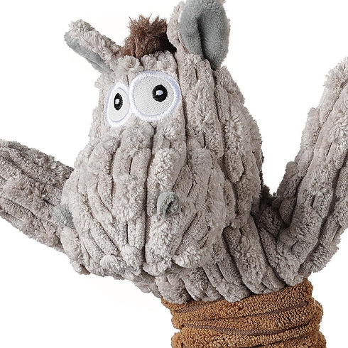 Squeaky Dog Toy, Durable Dog Toy Large Breed, Tug of War Dogs Interactive Toy, Stuffed Plush Puppy Toys with Crinkle