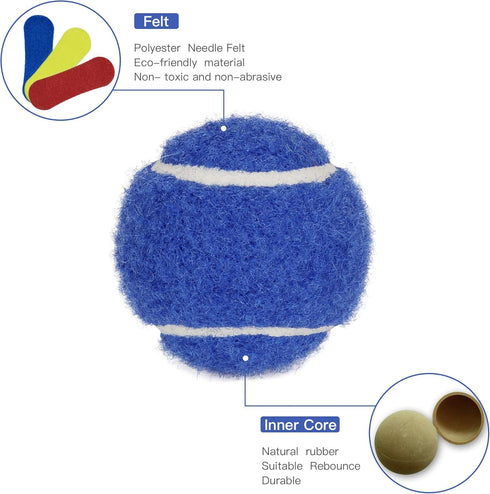1.5" Small Tennis Balls for Dogs, Cat Toy, Pack of 12 Mini Tennis Balls in 3 Colors for Small Dogs
