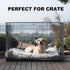 Bedfolks Waterproof Dog Crate Bed, Plush Dog Bed with Removable Washable Cover, Faux Fur Crate Pad for Extra Large