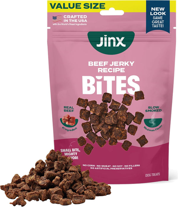 Jinx Beef Bites Jerky Dog Treats - Soft & Chewy, All Natural