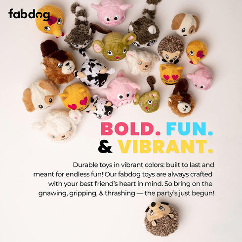 fabdog Faballs Dog Ball Toys, Super Squeaky Durable Plush Toys for All Breeds - Large Lady Bug