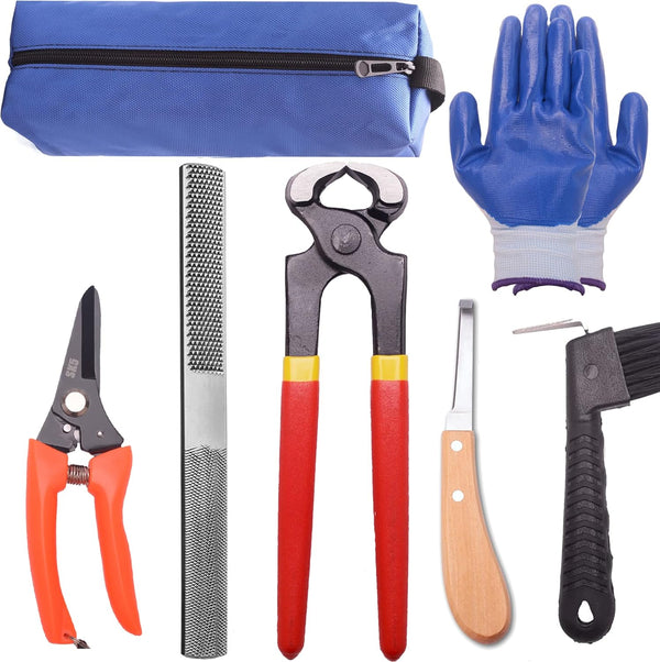 8 inch Farrier Tool Kits 7 Piece Mini Rasp Hoof File Goat