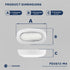 Five Oceans Oblong LED Courtesy Light, 4 Pack Marine Accent Lights for Boat Interior
