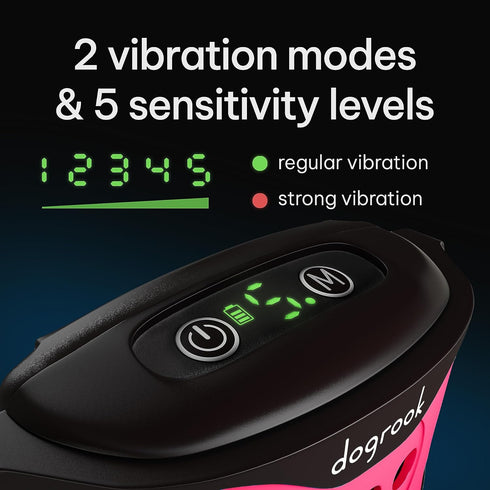 DogRook Rechargeable Dog Bark Collar - No Shock Smart Training Collar, Beep & Vibration Stop Barking Devices, Anti Bark