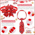 24pcs Valentine's Day Dog Collar Bow Ties Set, Adjustable Holiday Grooming Bow Ties for Small Dogs