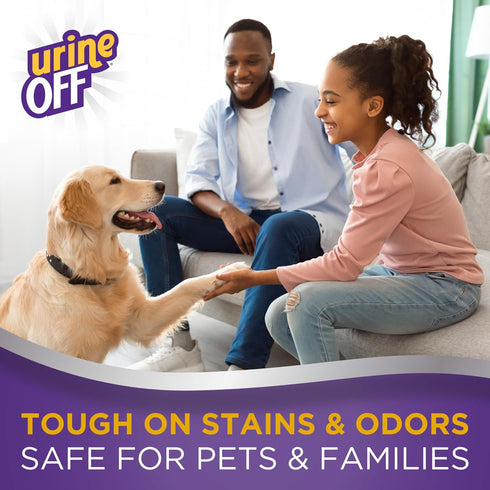 32 oz. urineOFF Puppy & Dog Pet Stain Remover | Freshly Scented Carpet Cleaner | Bio Enzymatic Stain & Urine Odor