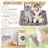 4 Pack Ultra Soft Dog Cat Bed Mat with Cute Prints, Cozy Washable Thickened Pet Bed Mat for Small Animals