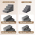 EHEYCIGA 18”H Dog Stairs for Bed, 4-Step Extra Wide Non-Slip Pet Steps for Small Dogs and Cats, Grey
