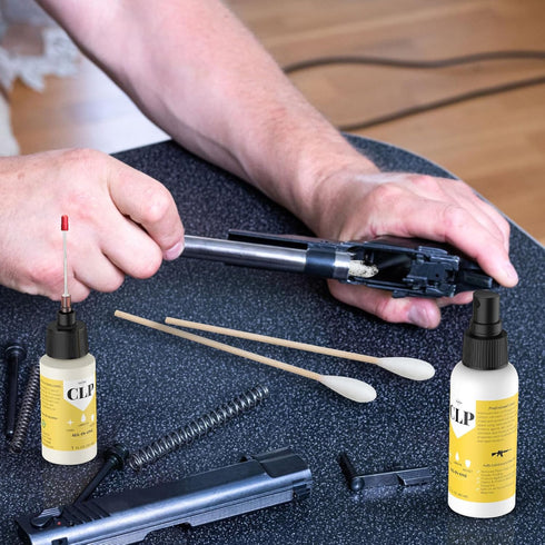 Qucship 2 oz 1 oz Gun Oil & Needle Oiler Gun Lubricant, Multi-Purpose Gun Cleaning Kit Protector, Clp Gun Cleaner