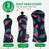 Golf Club Covers, 3 Pack Head Covers for Driver, Woods, and Hybrid Golf Clubs
