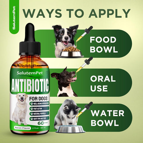Natural Antibiotics for Dogs | 2 Oz Dog Antibiotics with Natural Ingredients | Effective Antibiotic for Dogs