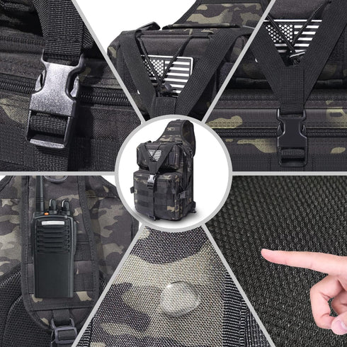 Pack Backpack HAOMUK Tactical Sling Bag Military Rover Shoulder Sling EDC Molle Assault Range Bag