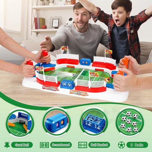 joyddo 6 7 8-12 Mini Foosball Table Soccer Board Games for Kids Adults Indoor Table Games with Dual Flipper Controls