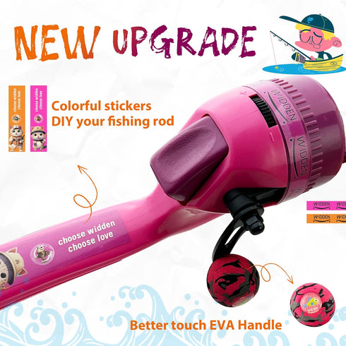 Kids Fishing Pole, Telescopic Fishing Rod, Toddler Collapsible Combo with Tackle Box, Reel, and Lures