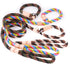 Alvalley 4ft Rope Dog Leash with Stopper, Soft Braided No-Pull Gentle Leash for All Dog Sizes (Brown)