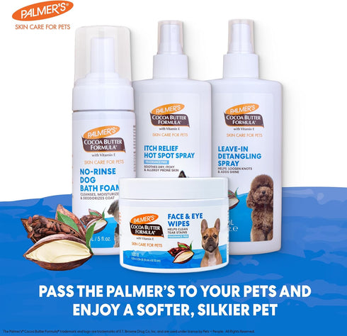 8 Oz Palmers for Pets Detangling and Conditioning Leave-In Spray, Cocoa Butter - No-Rinse Dematting Dog Conditioner