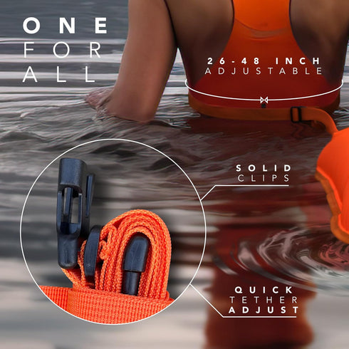 Open Water Swim Buoy with 15L Dry Bag - Fully Waterproof, Toughened Nylon, Higher Visibility, Rest Handle