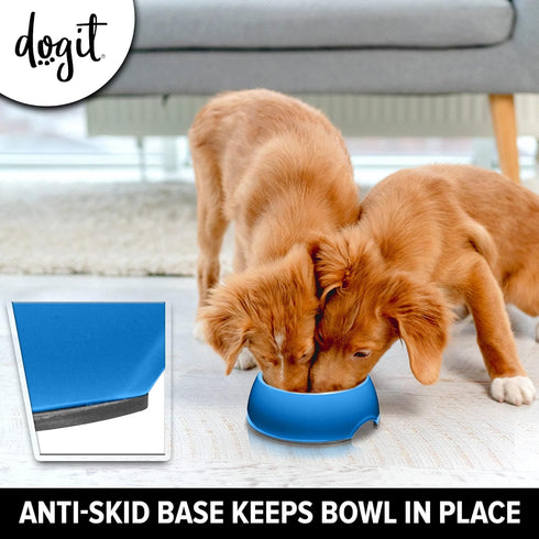 Dogit Go Slow Anti-Gulping Dog Bowl, Blue, X-Small