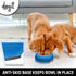 Dogit Go Slow Anti-Gulping Dog Bowl, Blue, X-Small