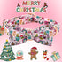 Elegant little tail Christmas Dog Collar, Gingerbread Man Print Holiday Bow Collar for Large Dogs