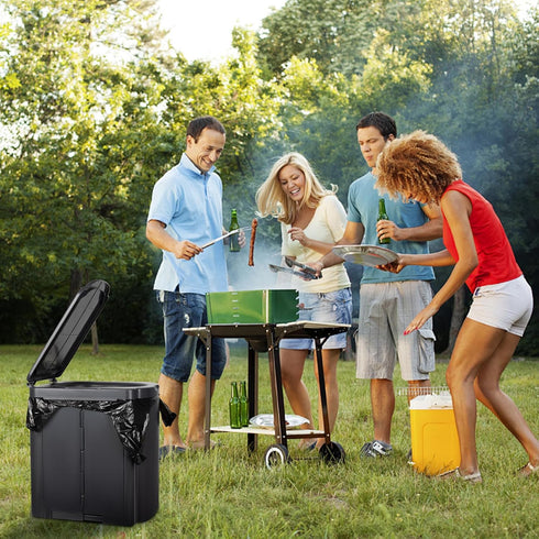 Cnyrbt Portable Camping Toilet with Lid,Portable Folding Toilet Travel Portable Potty for Adult Camping, Hiking, Car