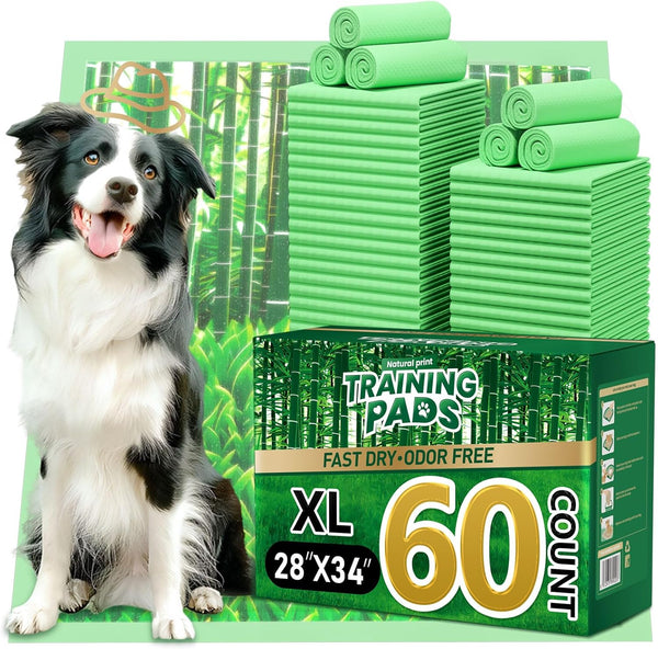 Puppy Pads XL 60 Count - 28"x34" Extra Large Pee Pads for