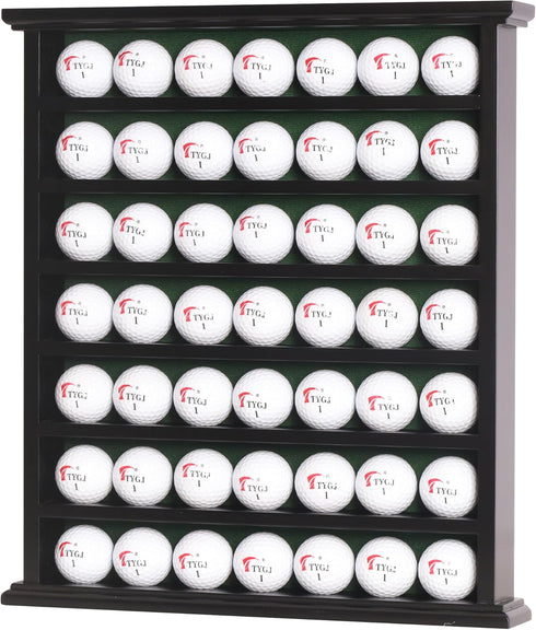 DisplayGifts Golf Gift 49-Golf Ball Display Case Cabinet Rack, No Door Open