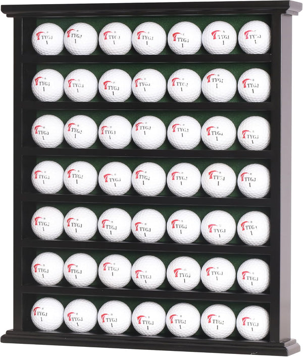DisplayGifts Golf Gift 49-Golf Ball Display Case Cabinet Rack, No Door Open
