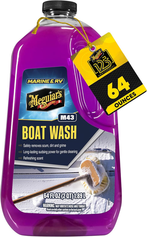 Meguiar's M43 Marine/RV Boat Wash, pH-Balanced Boat/RV Wash for Protecting Fiberglass and