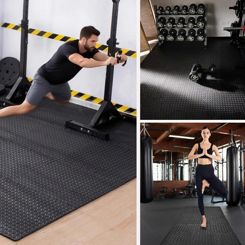 YSHUFJOI 3x6 (18-Pack) 0.4"10mm Feet Interlocking Foam Floor Mats - Thick Gym Mats for Home Workouts, Exercise & Play