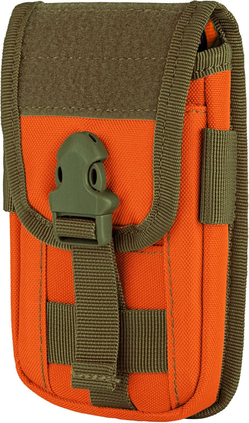 IronSeals Compact Tactical Molle Pouch | EDC Waist Pack Phone Holster for 4.7"-6.9" Phones with Card Slots