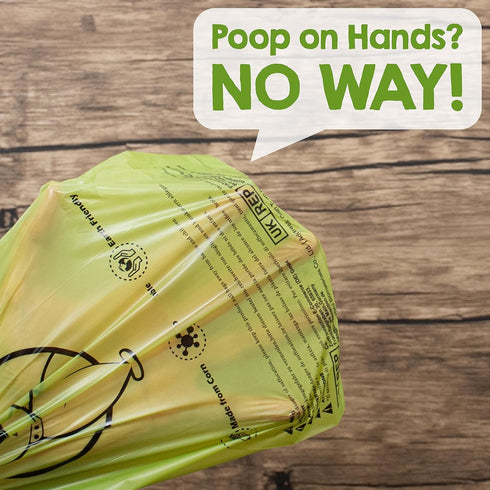 360 100% YORJA Dog Poop Bags Rolls, Pet Waste Bags, Leak Proof Extra Thick and Strong Corn Starch Blend