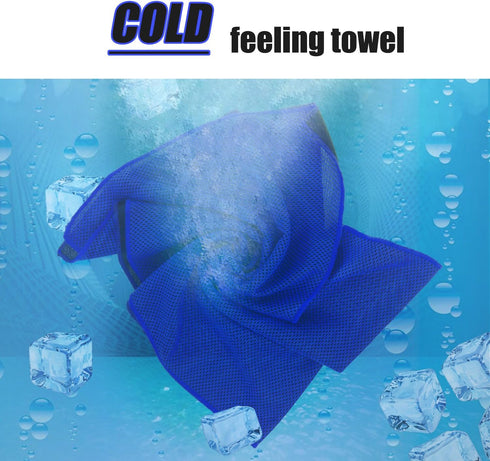 (40"x 12", Pack 60) Biange Cooling Towels of for Neck and Face, Cold Towel for Hot Weather, Sports, Workout, Fitness