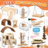 Sonwyoung 40 9.5'' Pcs Hamster Cage Accessories, Exercise Wheel, Wood Platform Hideout House, Water Bottle, Sand Bath