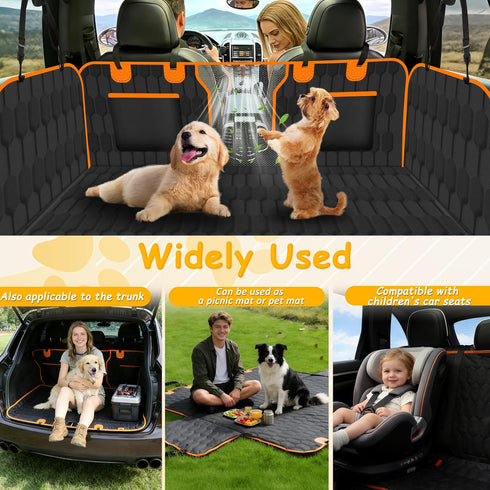 Hammock, Falafa Dog Car Seat Cover for Back Seat, Waterproof Non-Slip Car Seat Cover for Dogs Pets, Car Back Seat